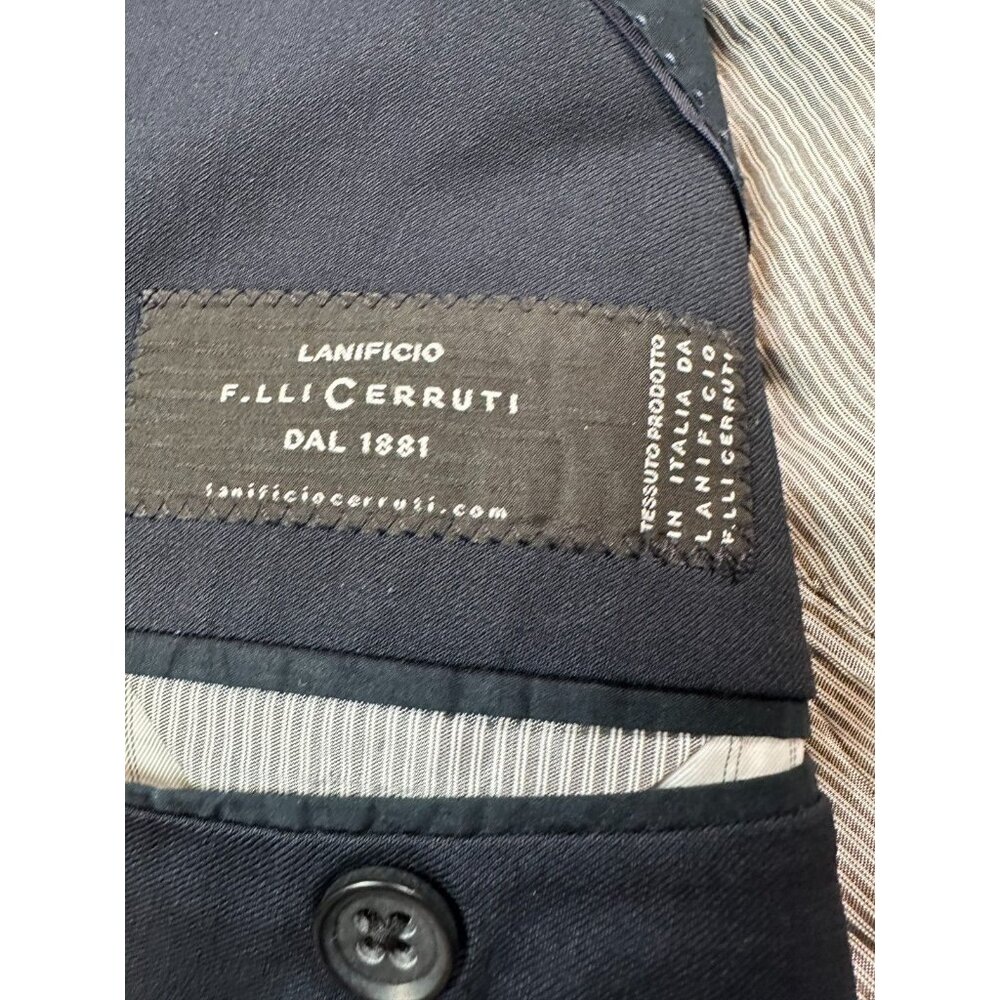 Banana Republic Blazer Mens 40R Navy Tailored Fit Italian Wool Jacket Preppy - Picture 7 of 7